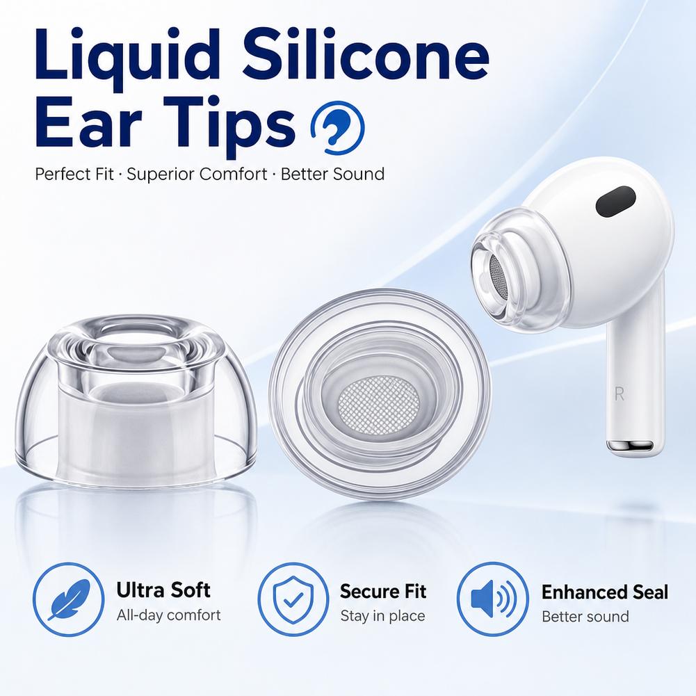 1/2/3 Pares de Pontas de Silic - Silicone Ear Tip Replacement avaliação e preço