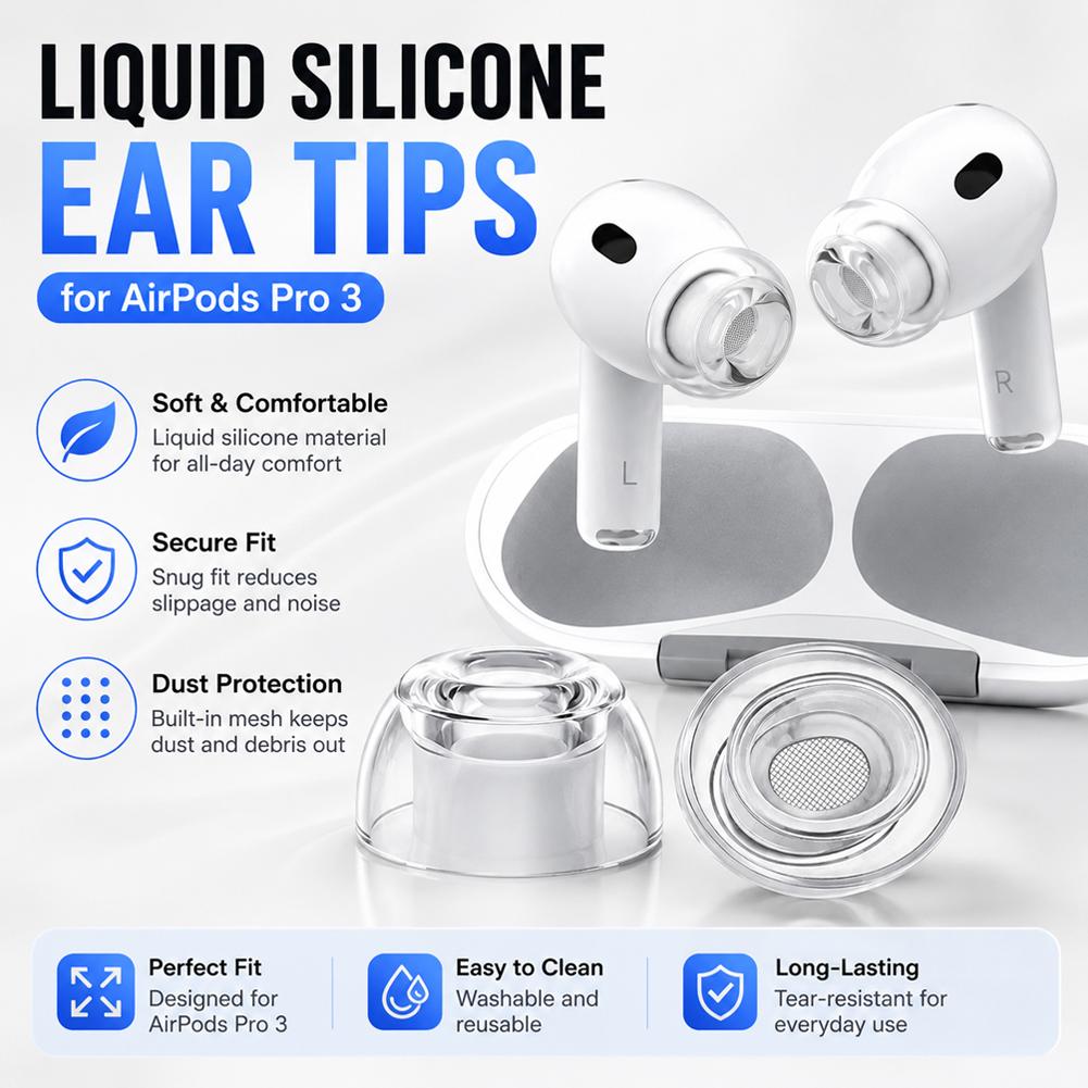 1/2/3 Pares de Pontas de Silic - Silicone Ear Tip Replacement avaliação e preço